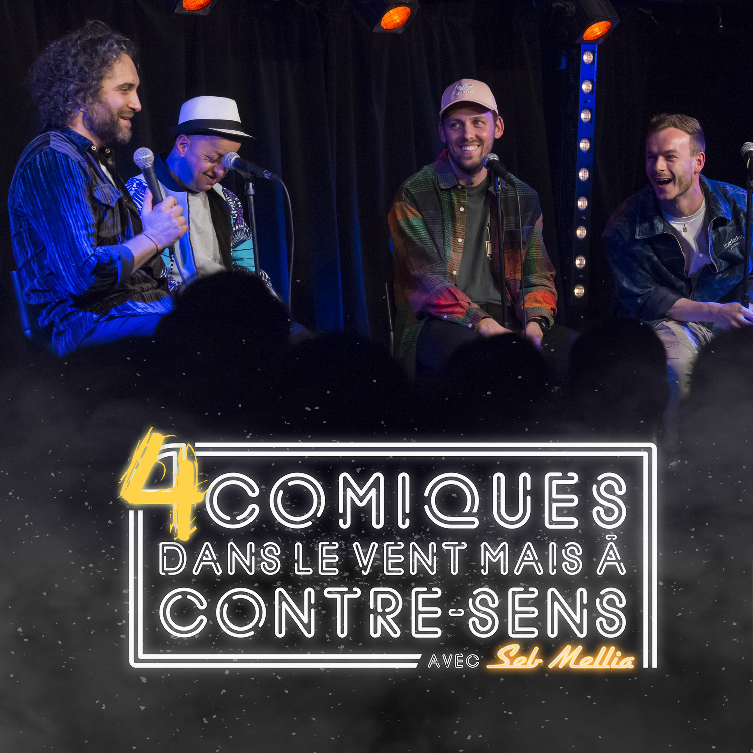 4 Comiques dans le vent mais à contre sens