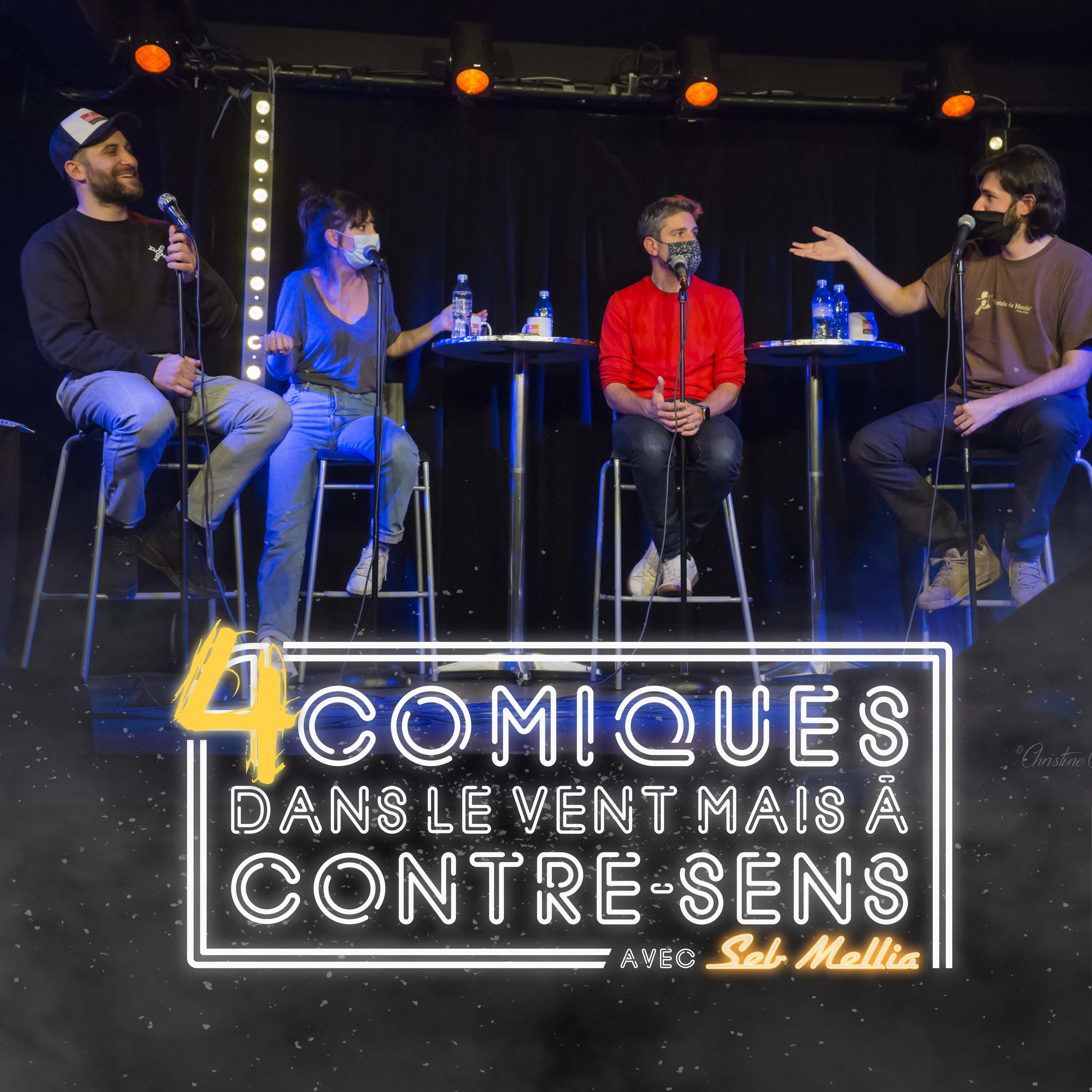 4 Comiques dans le vent mais à contre sens
