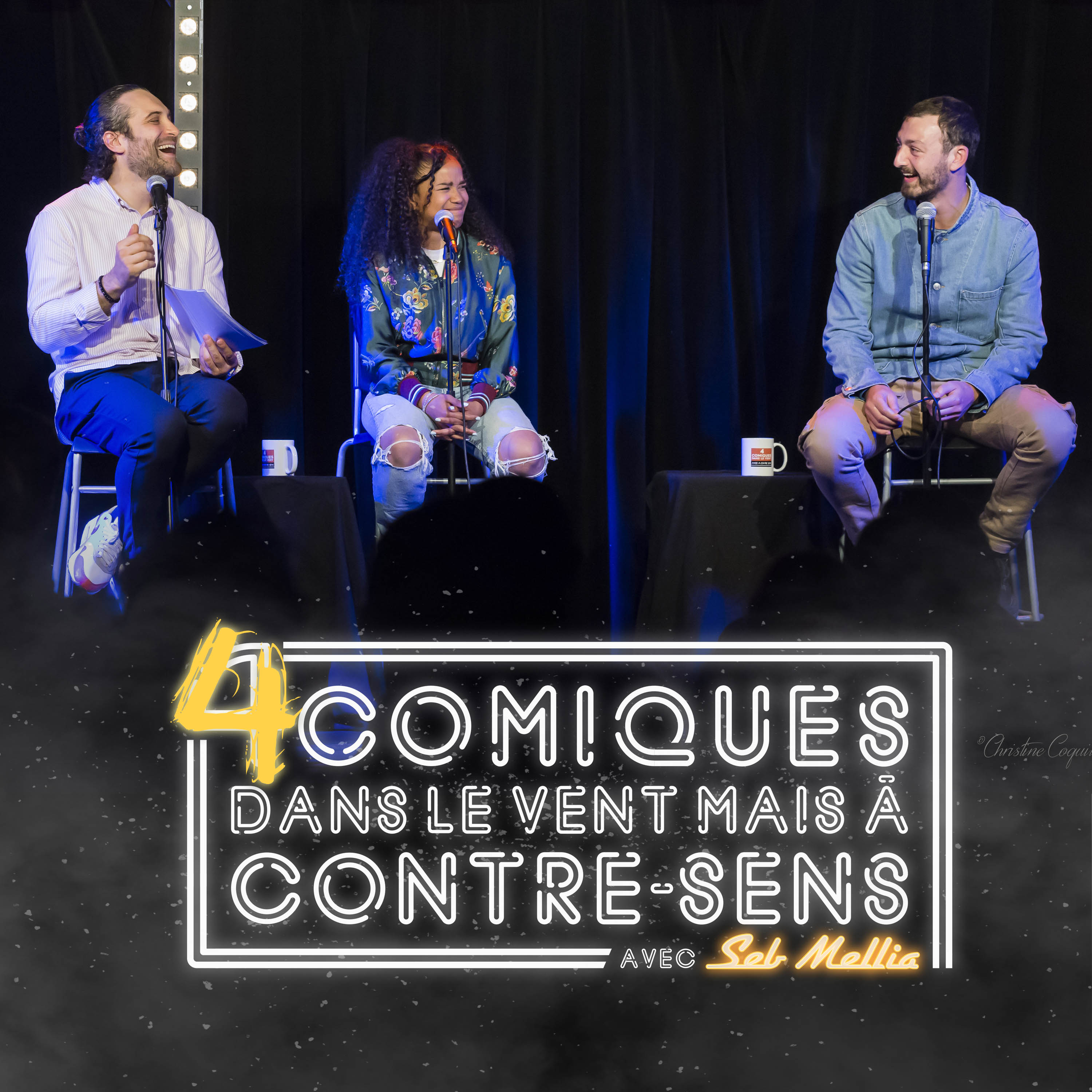 4 Comiques dans le vent mais à contre sens