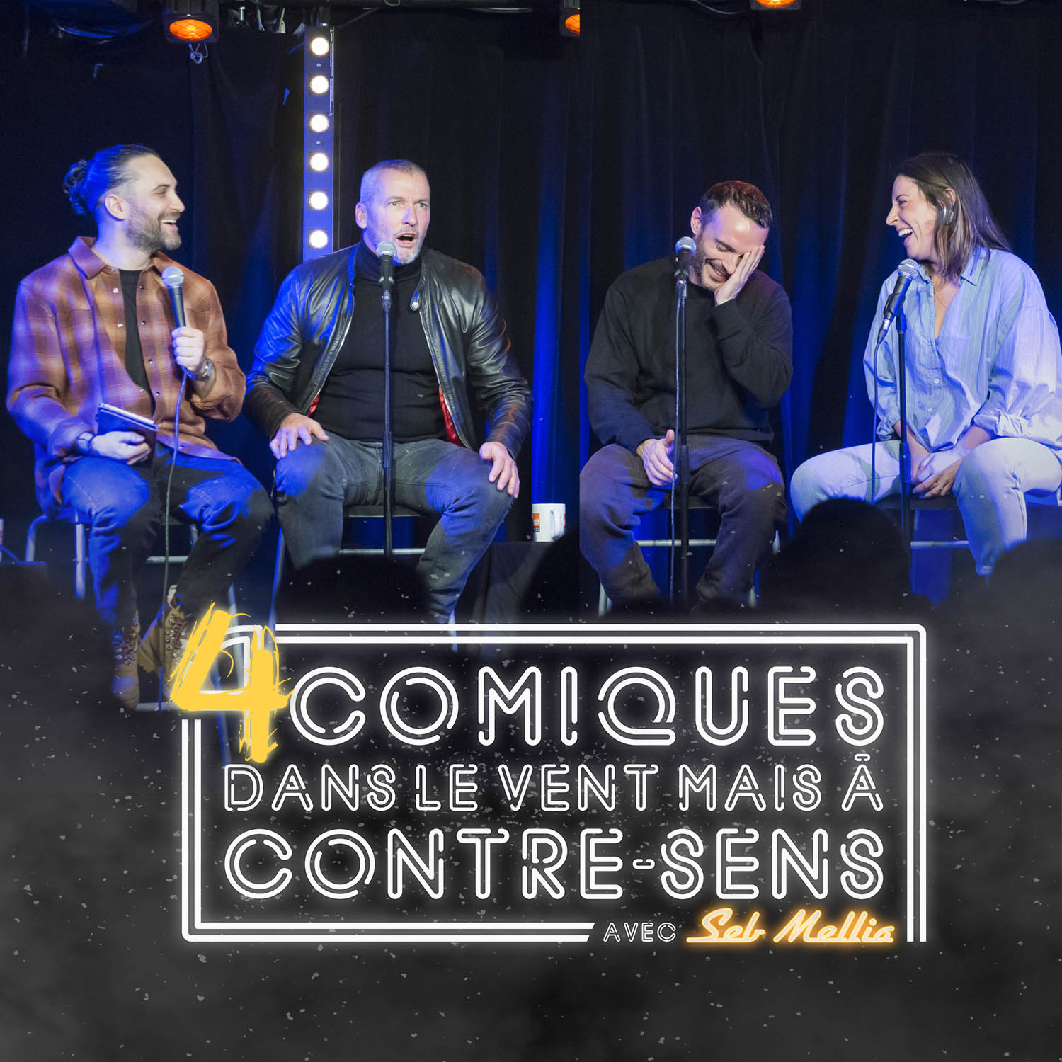 4 Comiques dans le vent mais à contre sens