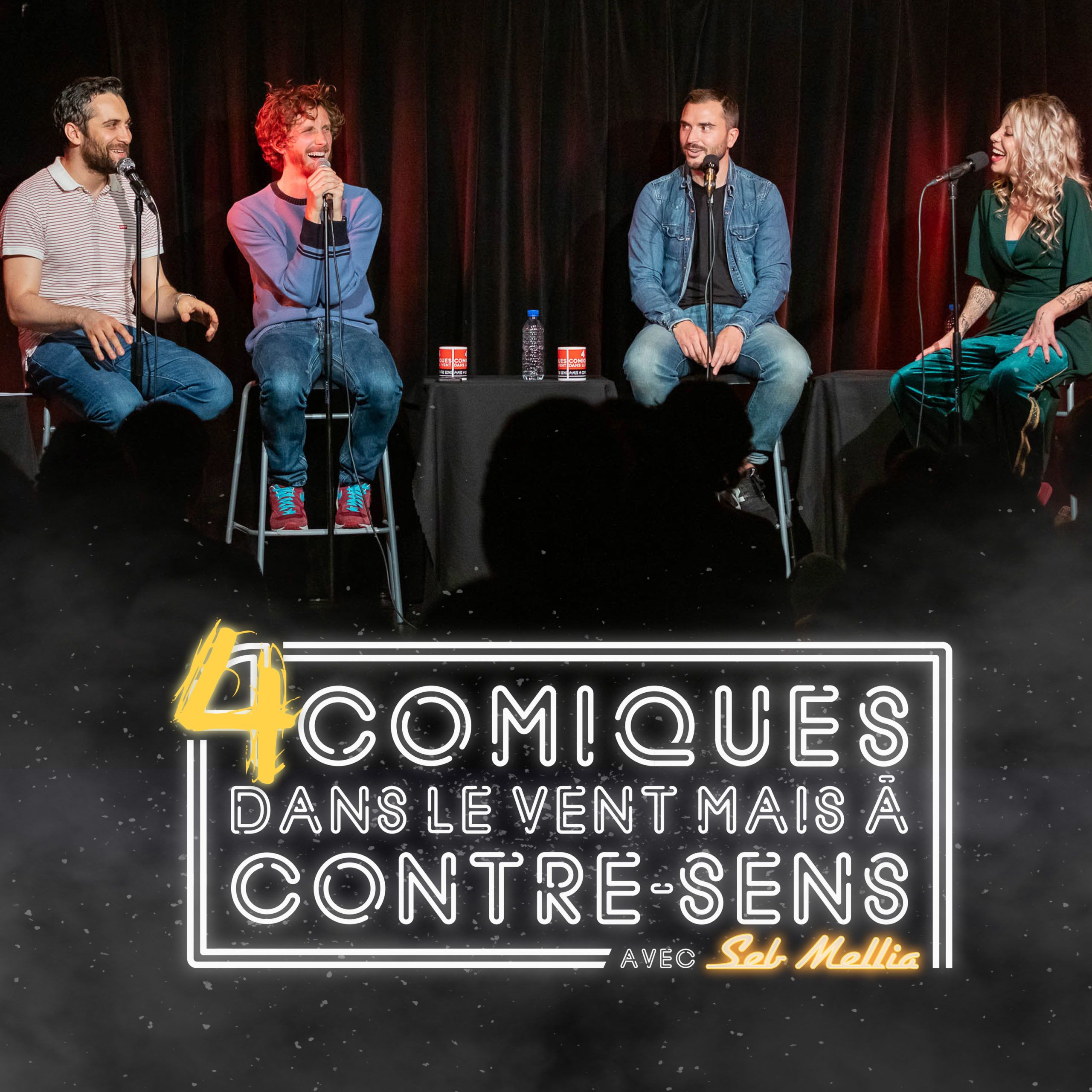 4 Comiques dans le vent mais à contre sens