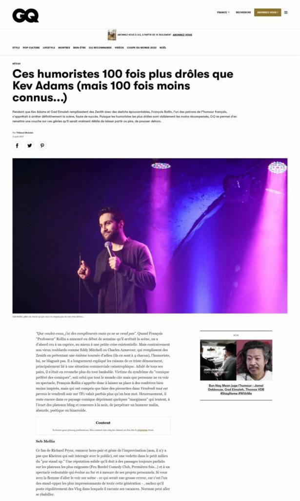 Article presse GQ